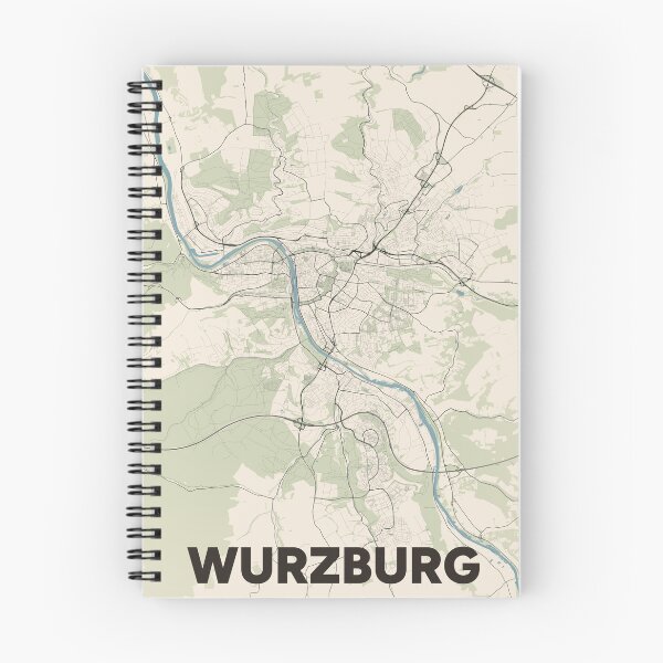 Item preview, Wurzburg Map designed and sold by MapsNerd.