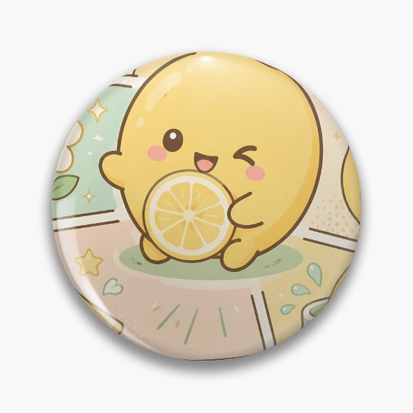 Item preview, Kawaii Lemon Pop Panels yellow designed and sold by Gift Phrase Studio.