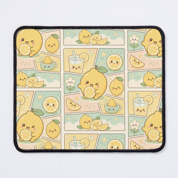 Item preview, Kawaii Lemon Pop Panels yellow designed and sold by Gift Phrase Studio.