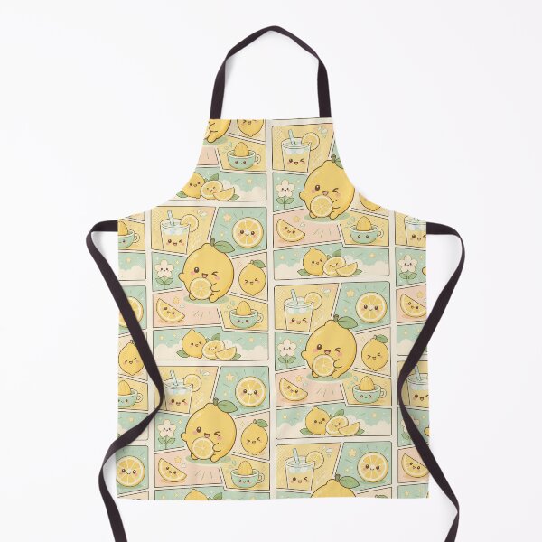 Artikelvorschau, Kawaii Lemon Pop Panels gelb entworfen und verkauft von Gift Phrase Studio.