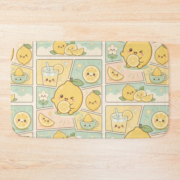 Item preview, Kawaii Lemon Pop Panels yellow designed and sold by Gift Phrase Studio.