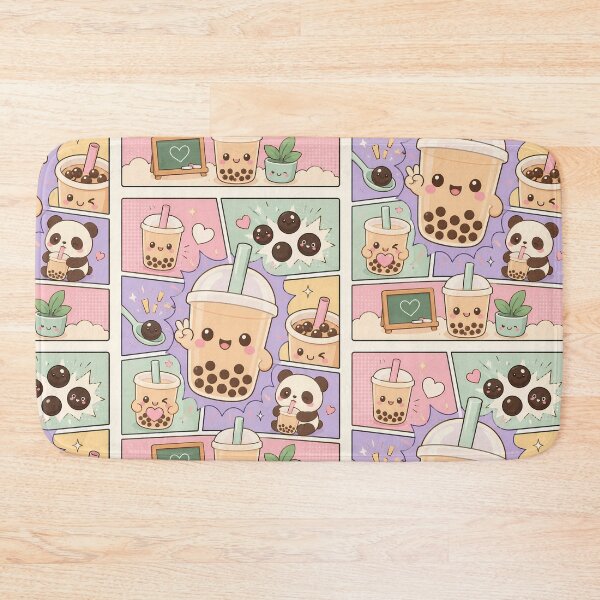 Item preview, Kawaii Boba Tea Pop Panels designed and sold by Gift Phrase Studio.