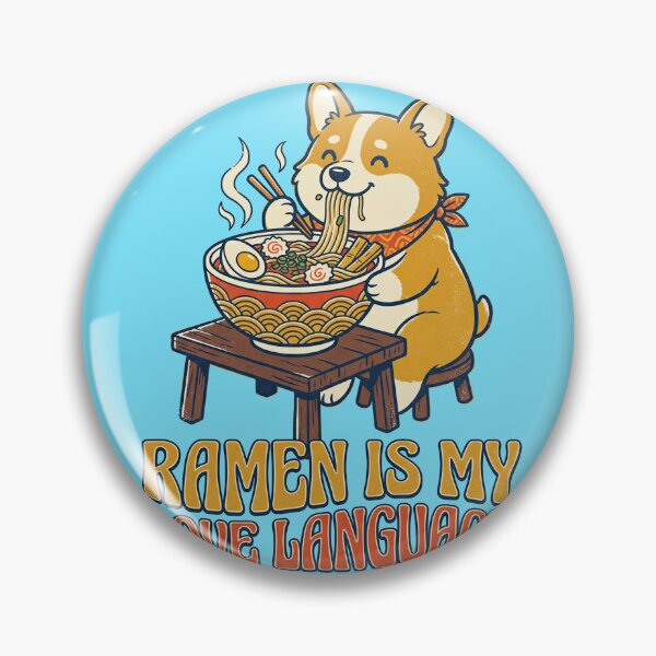 Item preview, Ramen Is My Love Language Funny Corgi Noodle Bowl designed and sold by TeeARTHY.
