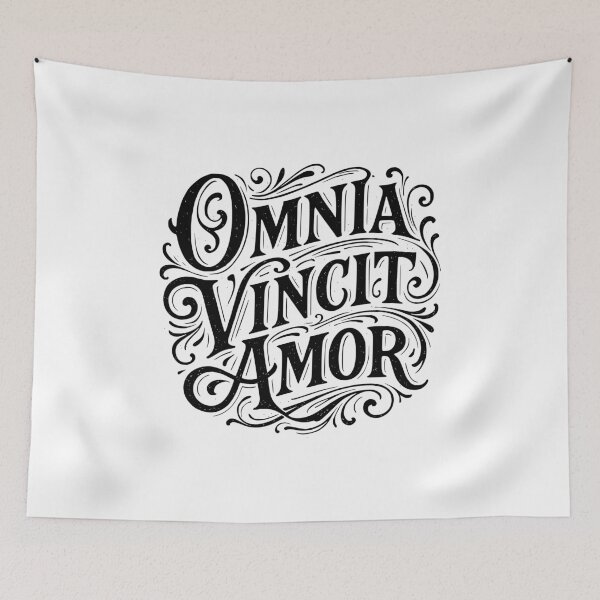Item preview, Omnia Vincit Amor Latin Love Conquers All Quote designed and sold by AntiqueImages.