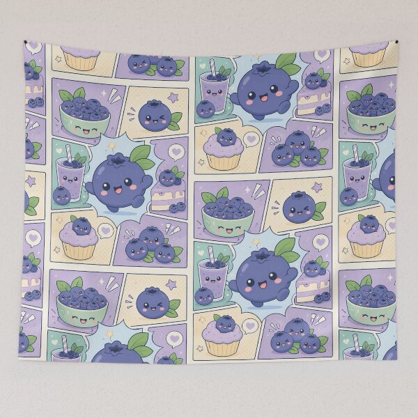 Item preview, Kawaii Blueberry Pop Panels designed and sold by Gift Phrase Studio.