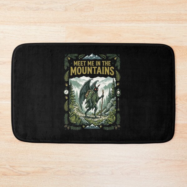 Item preview, Meet Me In The Mountains Cryptid Mothman Hiking designed and sold by TeeARTHY.
