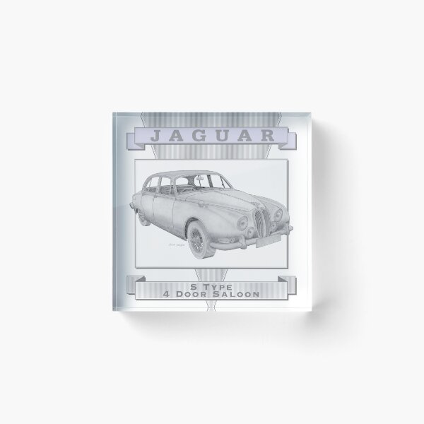 Item preview, Jaguar S Type 4 Door Saloon Hand-drawn designed and sold by Classic Car Art Drawings.