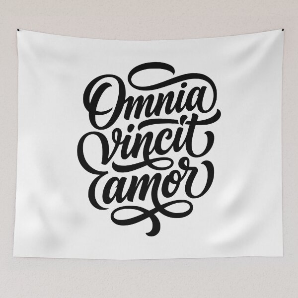 Item preview, Omnia Vincit Amor Latin Love Conquers All Quote designed and sold by AntiqueImages.