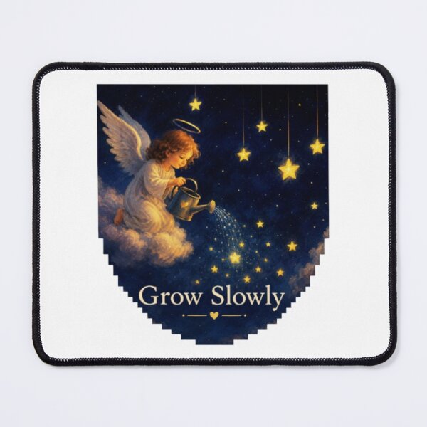 Item preview, Grow Slowly Whimsical Guardian Angel Watering Stars Art designed and sold by Miheerala.