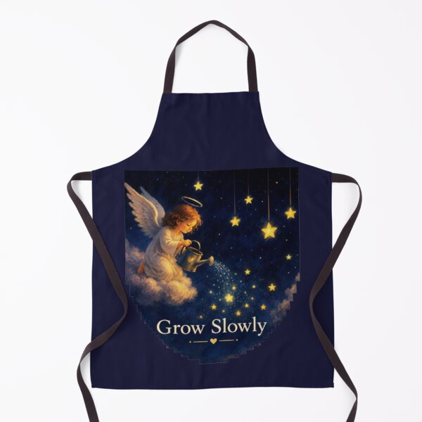 Item preview, Grow Slowly Whimsical Guardian Angel Watering Stars Art designed and sold by Miheerala.