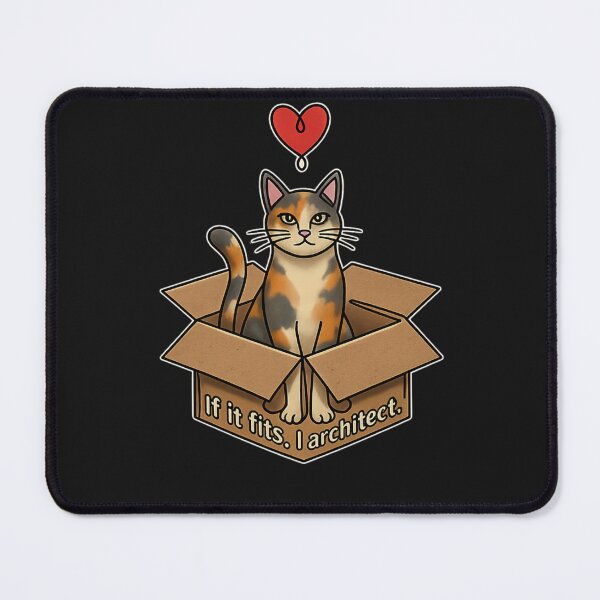 Item preview, If It Fits I Architect Funny Calico Cat Box Sticker designed and sold by Andreza NativeHue Oficial.