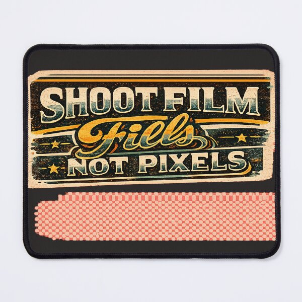 Item preview, Shoot Film Not Pixels Vintage Typography Tee designed and sold by Golden Era Studio.