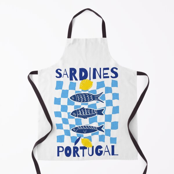 Item preview, Mediterranean summer sardines sunny retro designed and sold by InkRiot Studios.