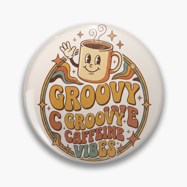 Item preview, Groovy Caffeine Vibes Retro Coffee Mug designed and sold by piketo.