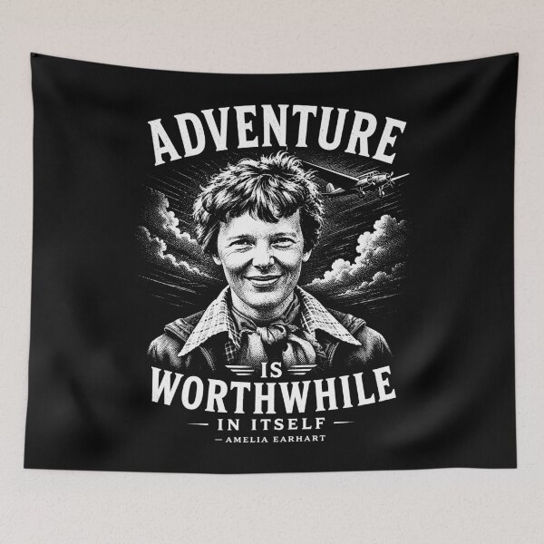 Item preview, Adventure Is Worthwhile Vintage Earhart Aviation Quote designed and sold by Victor Shadehorn.