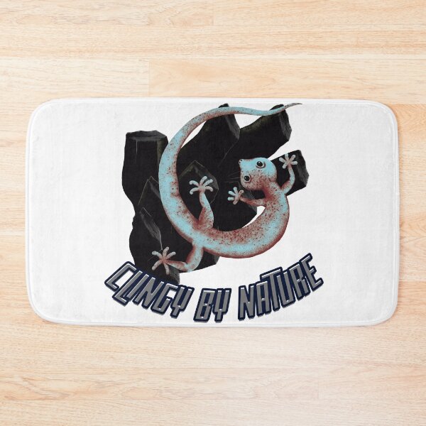 Item preview, Clingy by Nature Funny Rock Climbing Gecko Illustration designed and sold by More Prussian Blue.