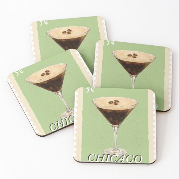 Item preview, Chicago Espresso Martini Stamp designed and sold by stickywithnat.