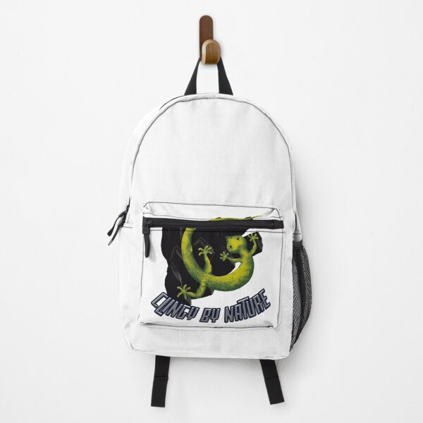 Item preview, Clingy by Nature Funny Rock Climbing Gecko Illustration designed and sold by More Prussian Blue.