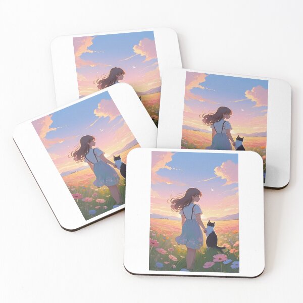 Item preview, Art - Anime Scene, Contemplative Twilight Moment designed and sold by AnimeShin.