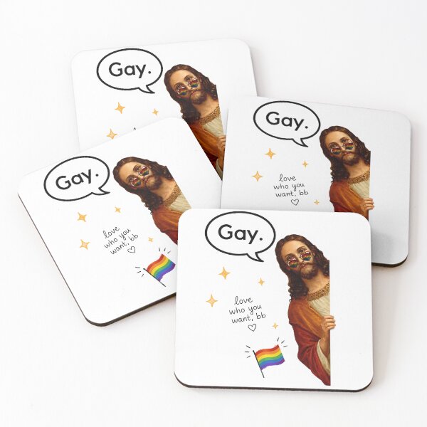 Item preview, Gay Jesus meme designed and sold by PatternFly.