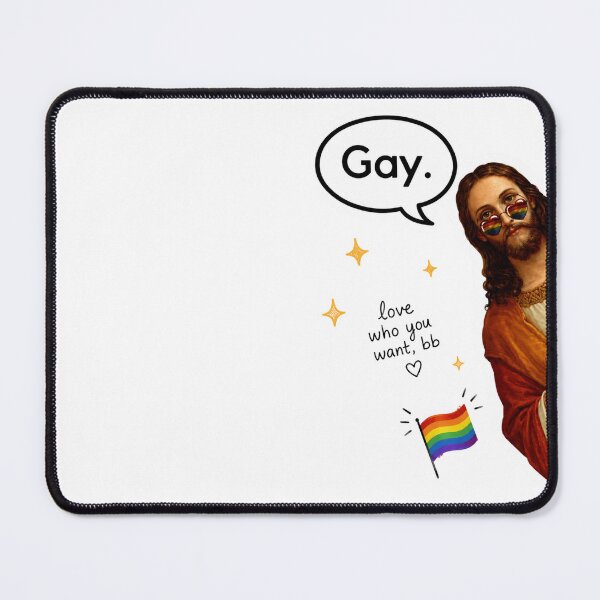 Item preview, Gay Jesus meme designed and sold by PatternFly.