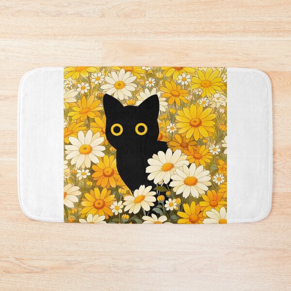 Item preview, cat with flowers  designed and sold by PurrfectHome.