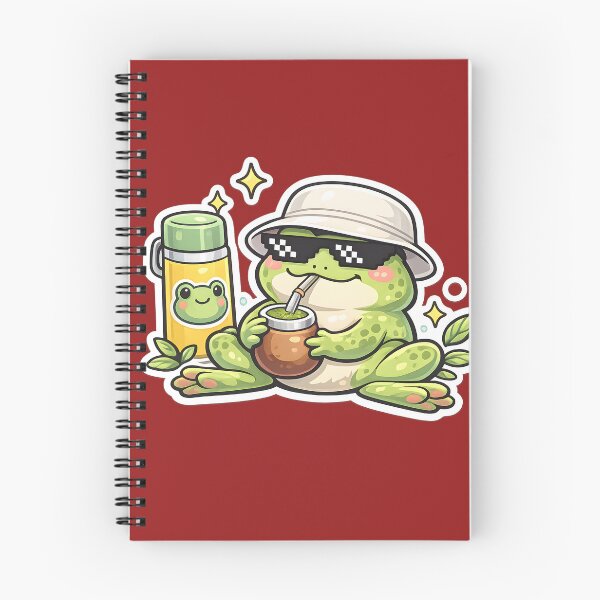 Item preview, Cool Frog Drinking Mate – Cute Kawaii Sticker designed and sold by KawaiiOrbit.