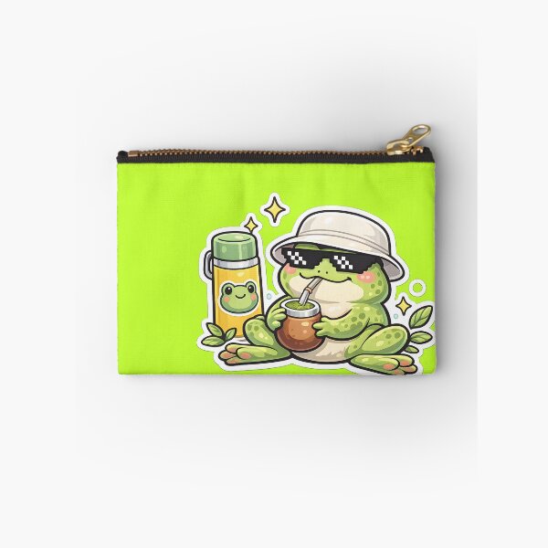 Item preview, Cool Frog Drinking Mate – Cute Kawaii Sticker designed and sold by KawaiiOrbit.