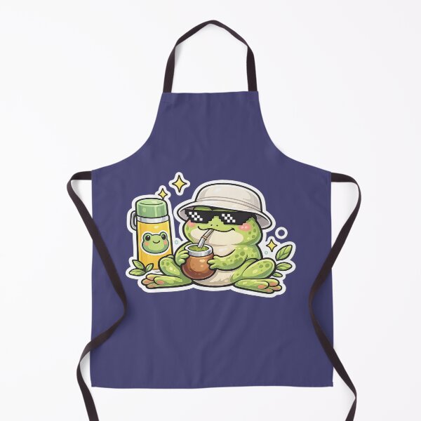 Item preview, Cool Frog Drinking Mate – Cute Kawaii Sticker designed and sold by KawaiiOrbit.