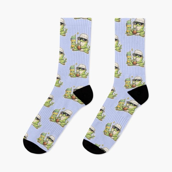 Item preview, Cool Frog Drinking Mate – Cute Kawaii Sticker designed and sold by KawaiiOrbit.