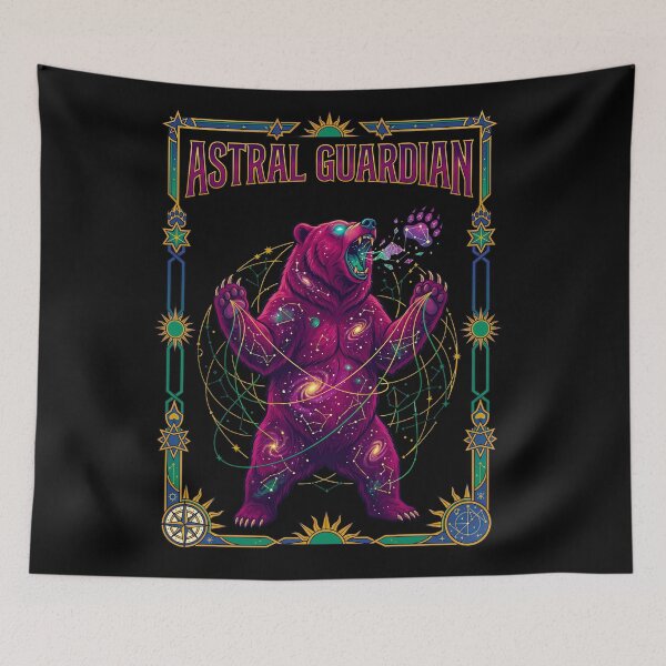 Item preview, Astral Guardian Cosmic Space Bear Spiritual Galaxy designed and sold by TeeARTHY.