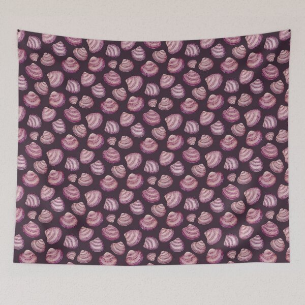 Item preview, Purple Seashells in Watercolor Pattern designed and sold by andrebalest.art.