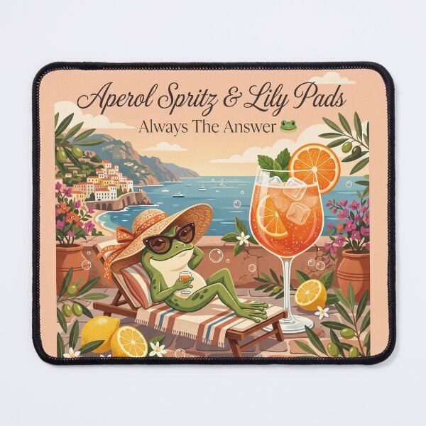 Item preview, Aperol Spritz & Lily Pads Frog Shirt | Italian Summer Vintage Cocktail Graphic Tee designed and sold by DmaarGroup.