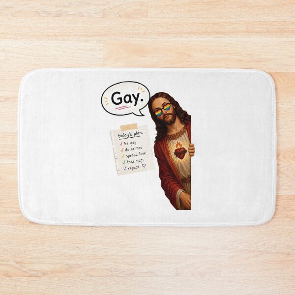 Item preview, Gay Jesus meme designed and sold by PatternFly.