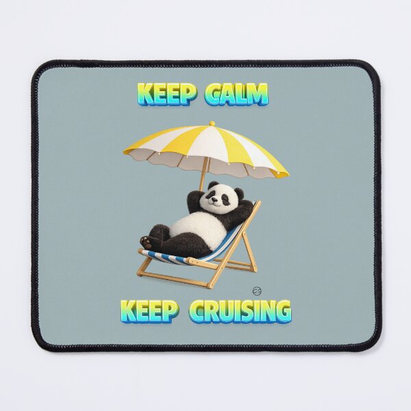 Item preview, Keep Calm Keep Cruising. Cute Relaxing Panda Beach Vacation 3D Design designed and sold by gauthier-studio.