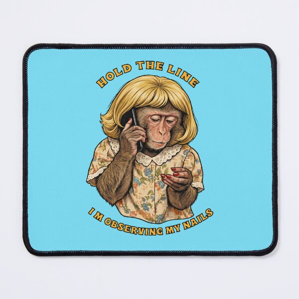 Item preview, Hold The Line Observing Nails Funny Monkey Retro designed and sold by TeeARTHY.