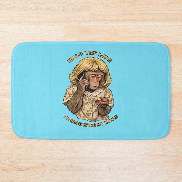Item preview, Hold The Line Observing Nails Funny Monkey Retro designed and sold by TeeARTHY.