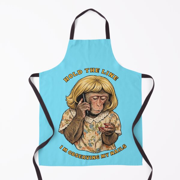 Item preview, Hold The Line Observing Nails Funny Monkey Retro designed and sold by TeeARTHY.