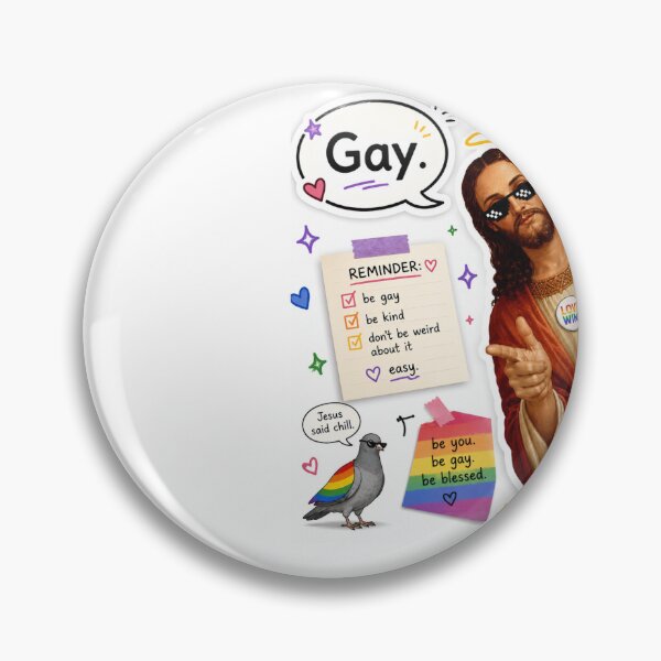 Item preview, Gay Jesus meme designed and sold by PatternFly.