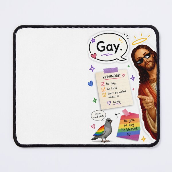 Item preview, Gay Jesus meme designed and sold by PatternFly.