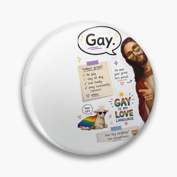 Item preview, Gay Jesus meme designed and sold by PatternFly.