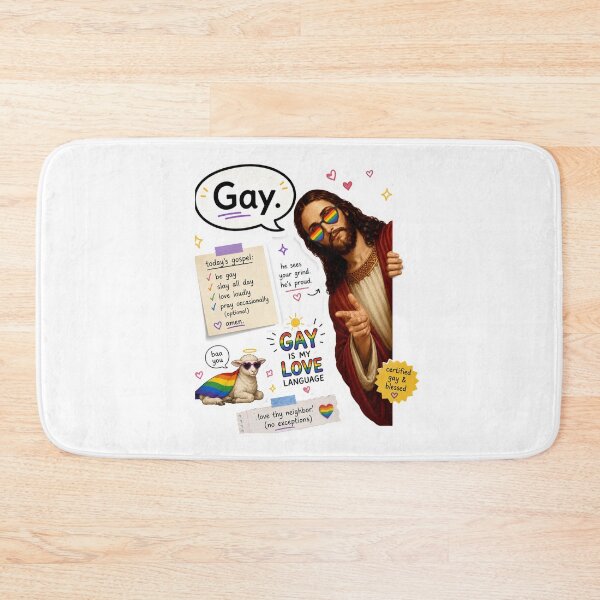 Item preview, Gay Jesus meme designed and sold by PatternFly.