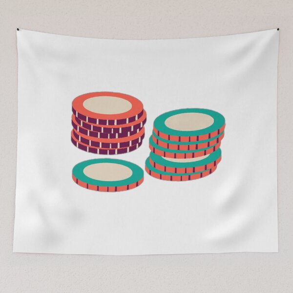 Item preview, Poker Chips Stacks Illustration designed and sold by DailyDoodlesBySumbul.