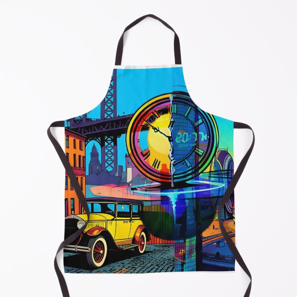 Item preview, Vintage New York to Future City Time Travel Pop Art designed and sold by Daniela`s shop.