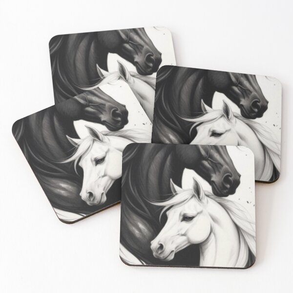 Item preview, Black and White Horses designed and sold by Hey! your search is end here.