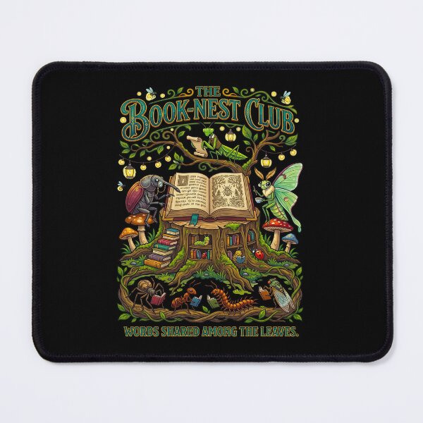 Item preview, The Book Nest Club Cottagecore Reading Bugs designed and sold by TeeARTHY.