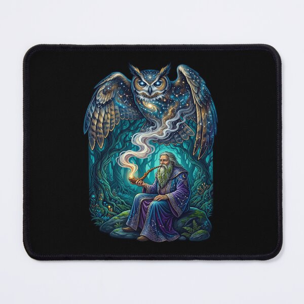 Item preview, Old Wizard And Magical Owl Fantasy RPG Adventure designed and sold by TeeARTHY.