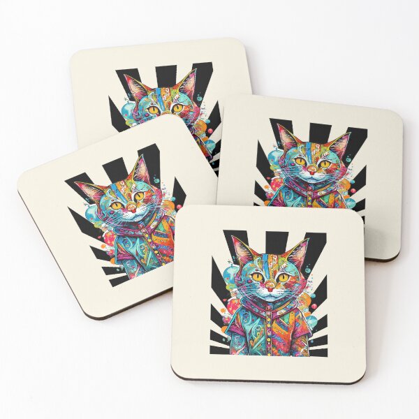 Item preview, Colorful Cat Portrait designed and sold by FanFest.