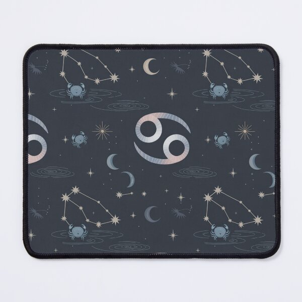 Item preview, Cancer Crab Zodiac Pattern | Celestial Moon Seamless Repeat designed and sold by Midnight Veil Designs.