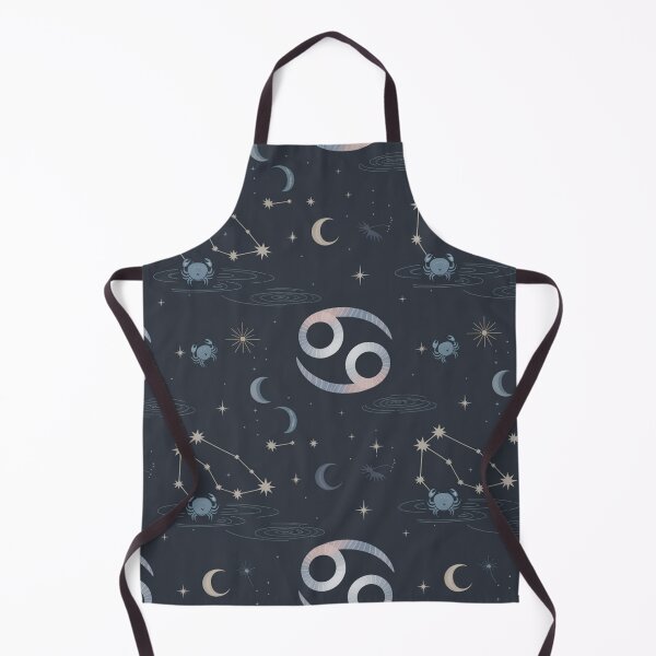 Item preview, Cancer Crab Zodiac Pattern | Celestial Moon Seamless Repeat designed and sold by Midnight Veil Designs.